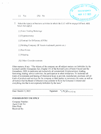 ELATOM LLC Incorporation Document